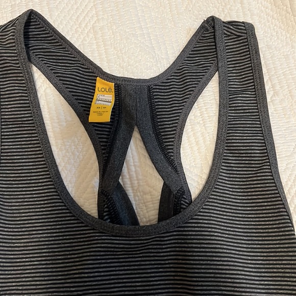 Cute cutout racerback striped workout tank - Picture 2 of 6